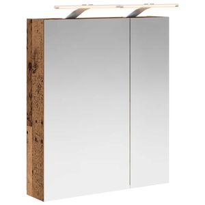 vidaXL Badkamer spiegelkast Oudhout 60 x 14,5 x 70 cm Bewerkt hout