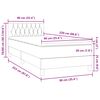 vidaXL Boxspring met matras en LED fluweel lichtgrijs 90x220 cm