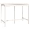 vidaXL Bartafel 140x80x110 cm massief grenenhout wit