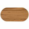 vidaXL Tafelblad 100 x 50 x 3,5 cm Ovaal Massief Teakhout Naturel