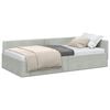 vidaXL Hoekbedframe Lichtgrijs 80 x 200 cm Fluweel