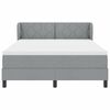 vidaXL Boxspringbed met matras Lichtgrijs 140 x 190 cm Stof