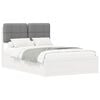 vidaXL Bedframe met Gevoerd Hoofdgedeelte Lichtgrijs 120 x 190 cm