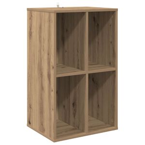 vidaXL Platenkast Artisanaal eiken 44,5 x 36,5 x 74,5 cm Bewerkt hout