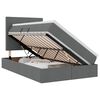 vidaXL LED Opslagbed met Matras Donkergrijs 120 x 190 cm Stof
