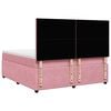 vidaXL Boxspring met matras fluweel roze 180x200 cm