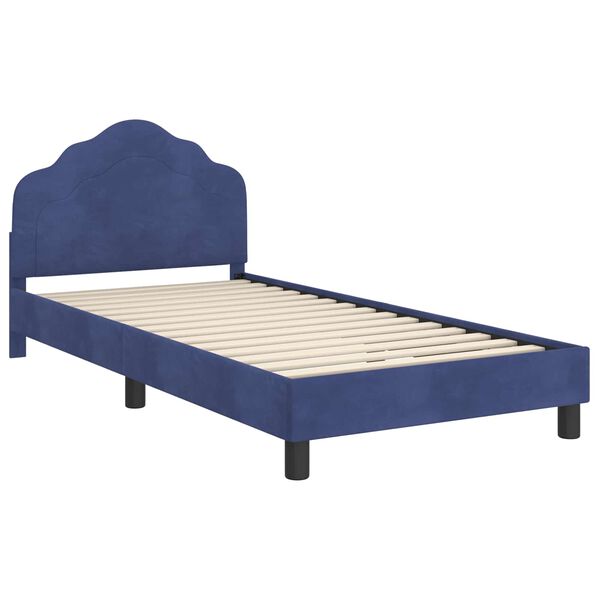 vidaXL Bedframe voor kinderen met hoofdbord Politieblauw 80 x 200 cm