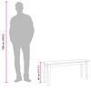 vidaXL Bank 110 cm massief hout rubber
