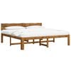 vidaXL Tweepersoonsbed met hoofdeinde ROSTOCK Naturel 200 x 200 cm