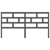 vidaXL Hoofdbord 206x4x100 cm massief grenenhout grijs