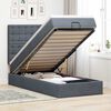 vidaXL Ottoman bed met matrassen en LED's 90x200cm fluweel donkergrijs