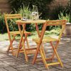 vidaXL Tuin eettafelset 3 pcs Olie naturel Massief Acaciahout