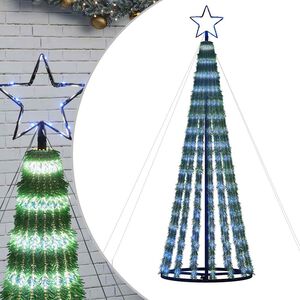 vidaXL LED-kerstboom 275 LEDs 180 cm blauw