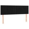 vidaXL Hoofdborden 144x5x78/88 cm fluweel zwart