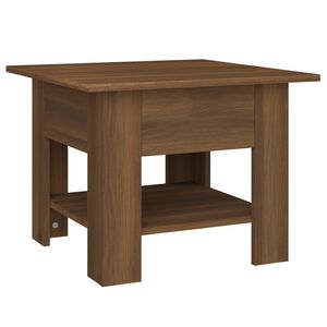 vidaXL Salontafel 55x55x42 cm spaanplaat bruin eikenkleur
