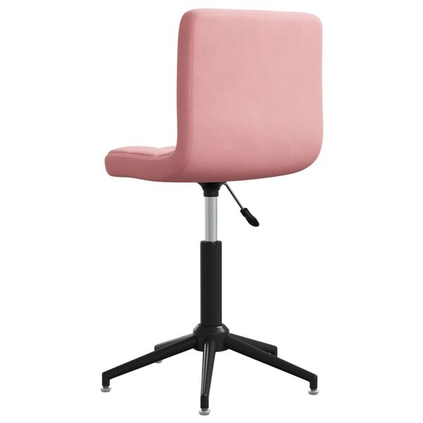 vidaXL Eetkamerstoel draaibaar fluweel roze