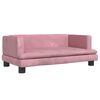 vidaXL Hondenmand 80x45x30 cm fluweel roze
