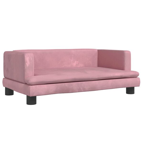 vidaXL Hondenmand 80x45x30 cm fluweel roze
