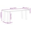 vidaXL Eettafel rechthoekig 180x80x74 cm massief eikenhout lichtbruin