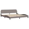 vidaXL Bedframe "Dover" stof taupe 200x200 cm