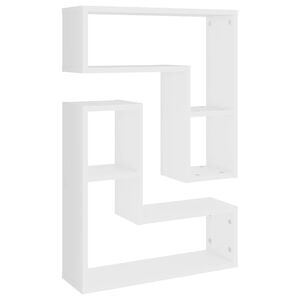 vidaXL Wandschappen 2 st 50x15x50 cm bewerkt hout wit