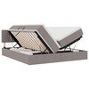 vidaXL LED Opslagbed met Matras Taupe 180 x 200 cm Stof
