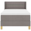 vidaXL Boxspringbed met matras met hoofdeinde Taupe 190 x 90 cm Stof