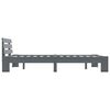 vidaXL Bedframe massief grenenhout grijs 120x200 cm
