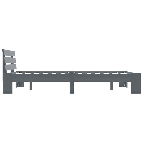 vidaXL Bedframe massief grenenhout grijs 120x200 cm