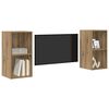 vidaXL Tv-meubelset 2 pcs Artisan Eiken 37 x 37 x 72 cm Bewerkt hout