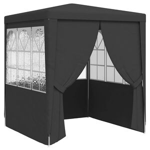 vidaXL Partytent met wanden professioneel 90 g/m&sup2; 2,5x2,5 m antraciet