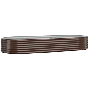 vidaXL Plantenbak 249x100x36 cm gegalvaniseerd staal bruin