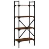 vidaXL Boekenkast 4-laags 56x31,5x138,5 cm bewerkt hout bruineiken