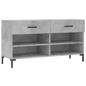 vidaXL Schoenenbank 102x35x55 cm bewerkt hout betongrijs