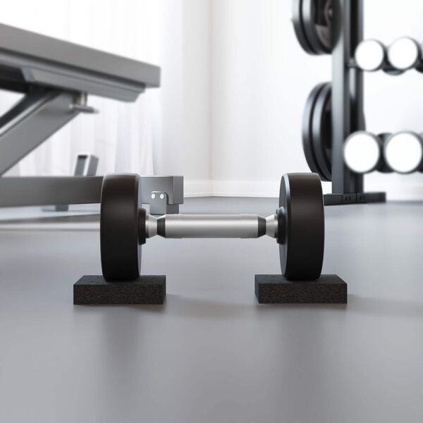 vidaXL Rubberen Pad Zwart Rubber