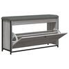 vidaXL Schoenenbankje met klaplade 102x32x56 cm grijs sonoma eiken