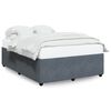 vidaXL Bedframe zonder matras 140x200 cm fluweel donkergrijs