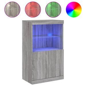 vidaXL Dressoir met LED-verlichting 60,5x37x100 cm grijs sonoma eiken