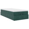 vidaXL Ottoman bed met matras 100x200 cm fluweel donkergroen