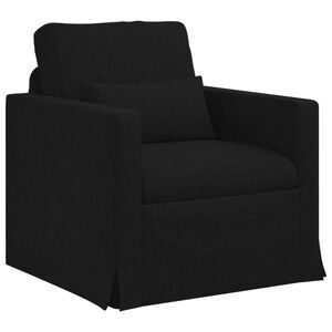 vidaXL Bank Zwart 78 x 78 x 80 cm Stof