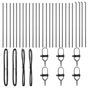 vidaXL Afrasteringspaal 26 pcs Grijs 3,2 x 3,2 x 190 cm