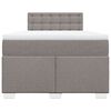 vidaXL Boxspring met matras stof taupe 120x190 cm