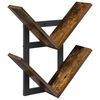 vidaXL Wand Vlonderschap Gerookt eiken 43 x 15 x 47 cm Bewerkt hout
