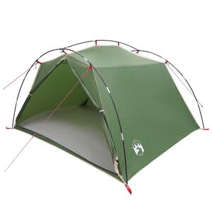 vidaXL Tunneltent 4-persoons Groen 185T Polyester met PU Coating