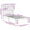 vidaXL Bed met boekenkast zonder matras grenenhout wit 75x190 cm