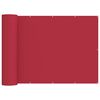 vidaXL Balkon Privacy Scherm 200 x 1000 cm Stof met PU-coating Rood