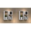 vidaXL Wandplanken kubus 6 st wit