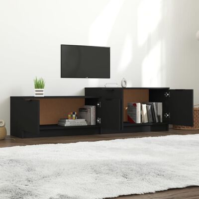 vidaXL Tv-meubel 158,5x36x45 cm bewerkt hout zwart