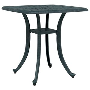 vidaXL Tuintafel 53x53x53 cm gietaluminium groen