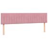 vidaXL Boxspring met matras en LED fluweel roze 200x210 cm